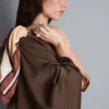 Satin one-shoulder asymmetrical top
