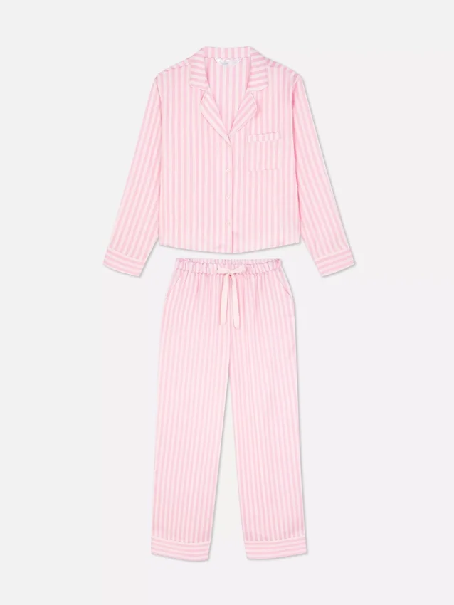 Satin striped pajamas