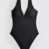 Scallop control swimsuit