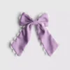 Scallop trim bow hair clip