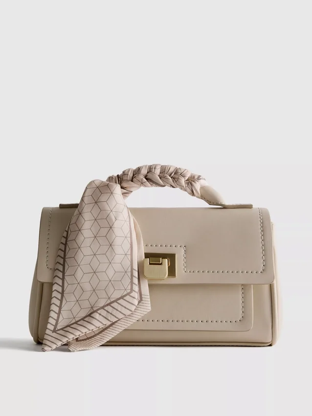 Scarf detail crossbody bag