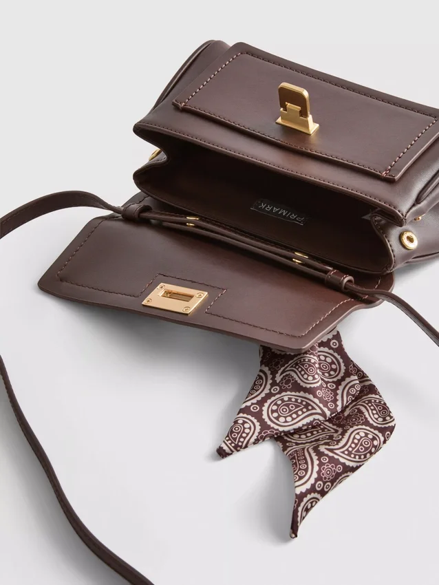 Scarf detail crossbody bag