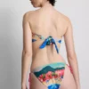Scenic print bandana bikini top