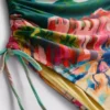 Scenic-print ruched swimsuit