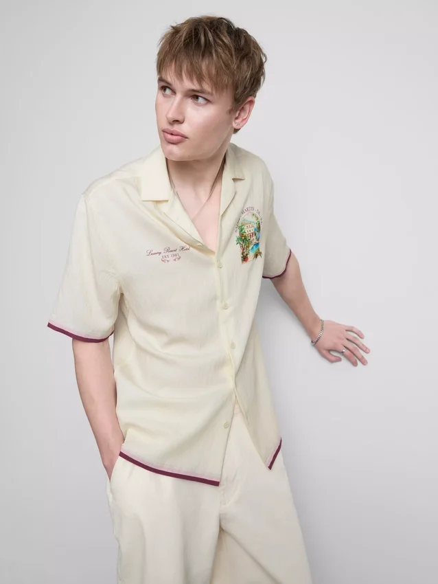 Scenic revere collar shirt