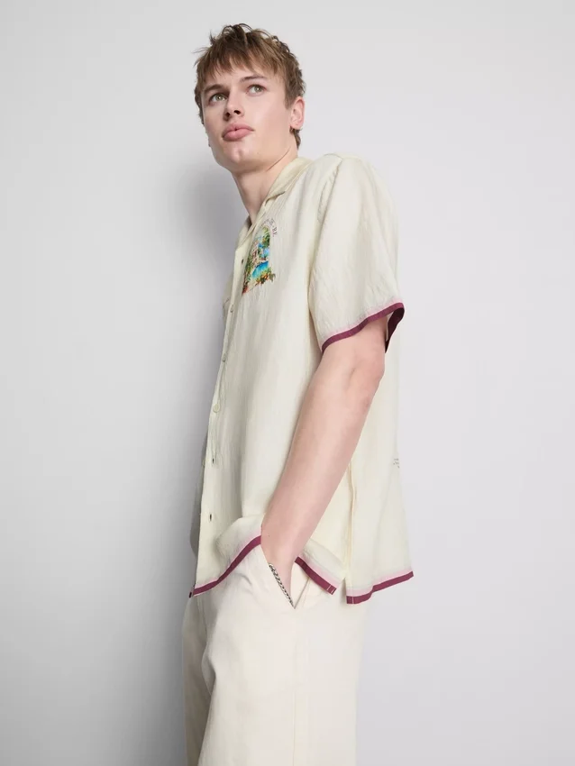 Scenic revere collar shirt