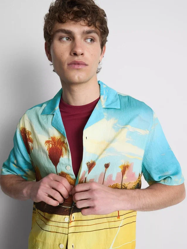 Scenic revere collar shirt