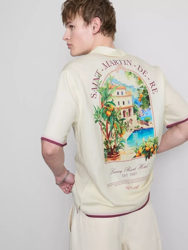 Scenic revere collar shirt
