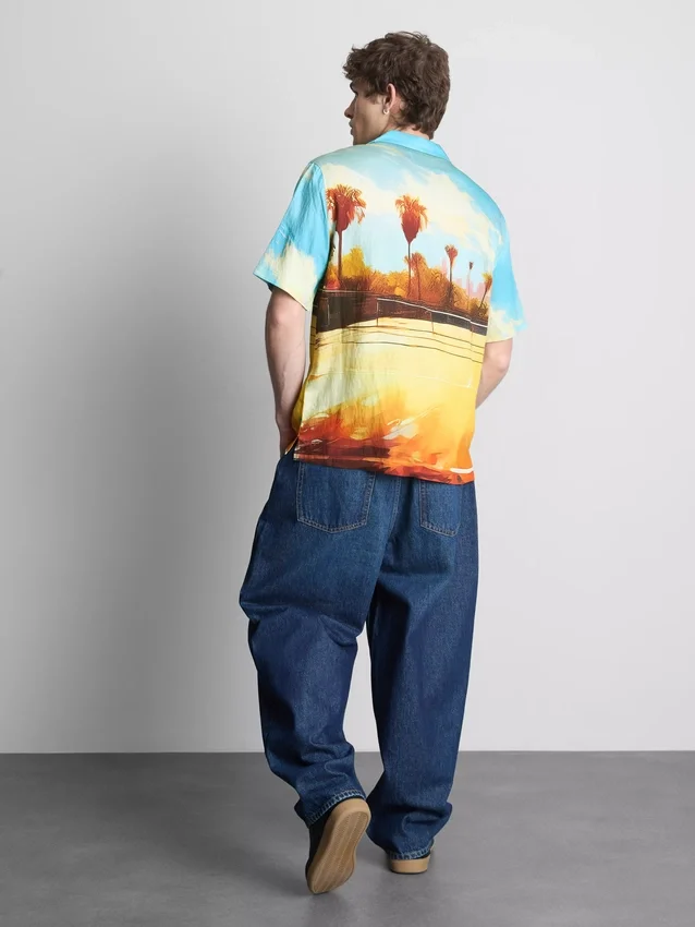 Scenic revere collar shirt