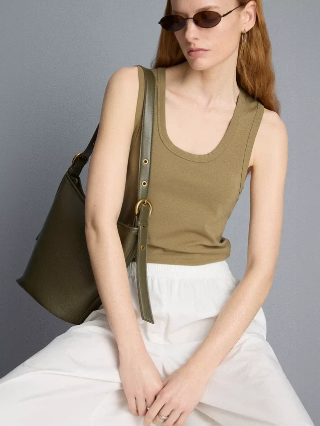 Scoopneck racerback tank top
