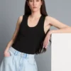 Scoopneck racerback tank top
