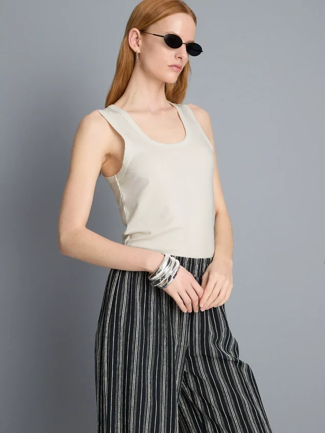 Scoopneck racerback tank top