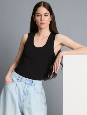 Scoopneck racerback tank top