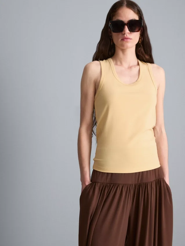 Scoopneck racerback tank top