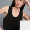 Scoopneck racerback tank top