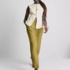 Sculpted button through waistcoat
