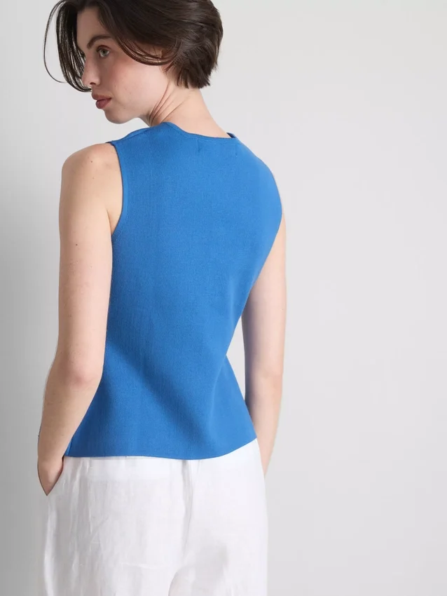 Sculpted button through waistcoat