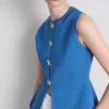 Sculpted button through waistcoat