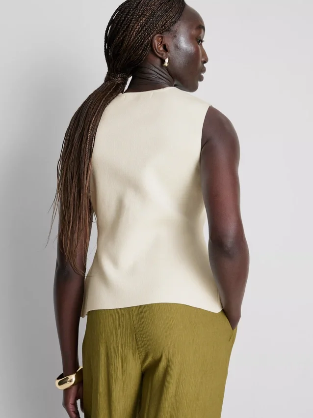 Sculpted button through waistcoat