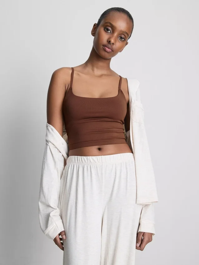 Seamless cropped cami top
