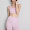 Seamless cross-back active crop top