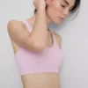 Seamless cross-back active crop top