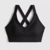 Seamless cross-back active crop top