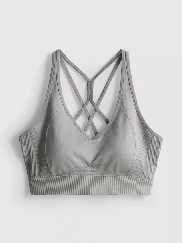 Seamless high-shine active crop top