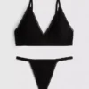 Seamless jacquard triangle underwear set