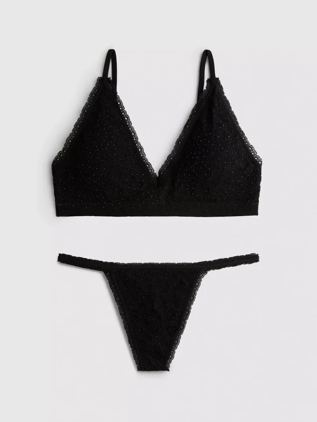 Seamless jacquard triangle underwear set