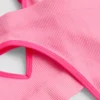 Seamless padded triangle bra and thong set