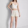 Seamless printed cropped pajama cami