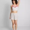 Seamless printed cropped pajama cami