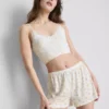 Seamless printed cropped pajama cami