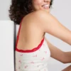 Seamless printed cropped pajama cami