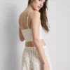 Seamless printed cropped pajama cami