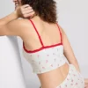 Seamless printed cropped pajama cami