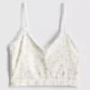 Seamless printed cropped pajama cami