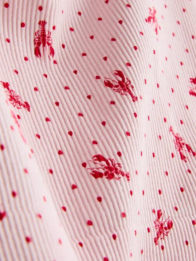 Seamless printed cropped pajama cami