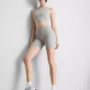 Seamless ribbed active shorts