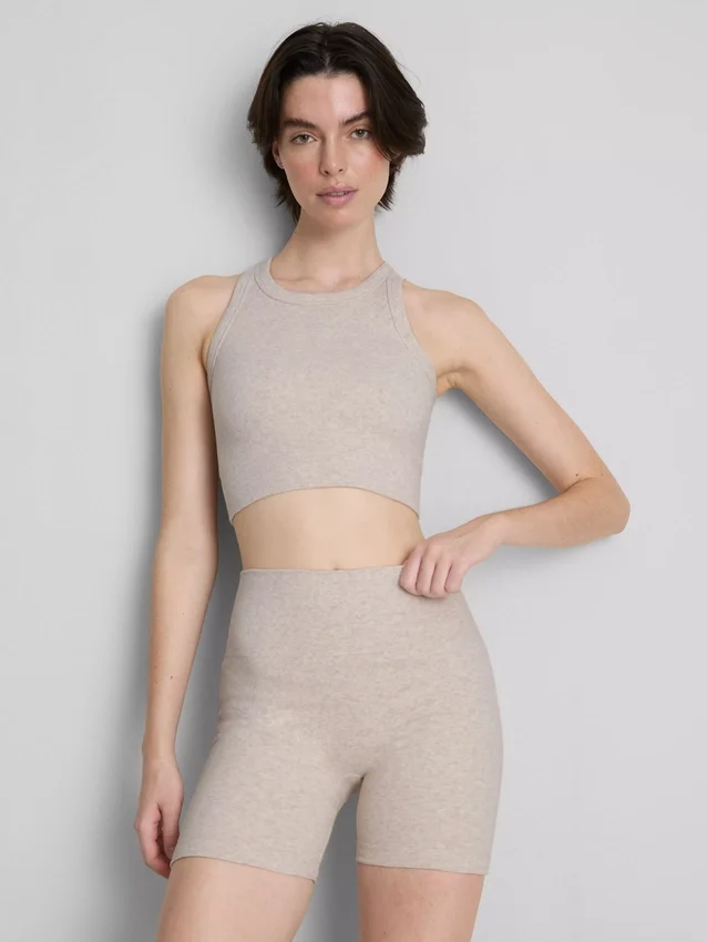 Seamless ribbed active shorts