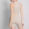 Seamless ribbed active shorts
