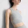 Seamless ribbed crop tank