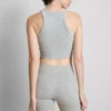 Seamless ribbed crop tank