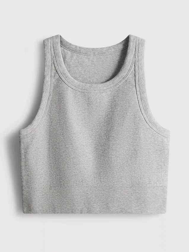 Seamless ribbed crop tank