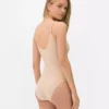 Seamless scoop neck shapewear bodysuit