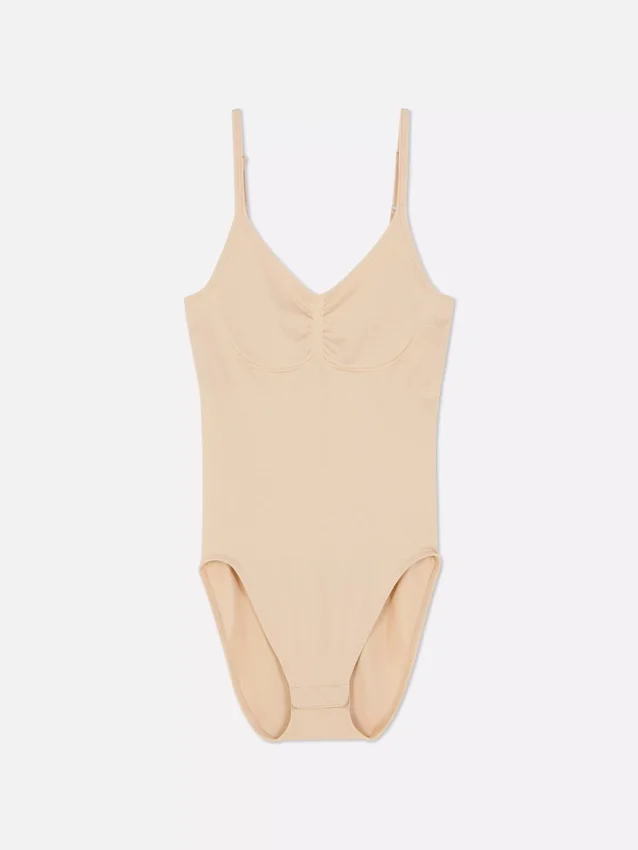 Seamless scoop neck shapewear bodysuit