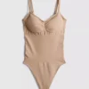 Seamless shapewear thong bodysuit