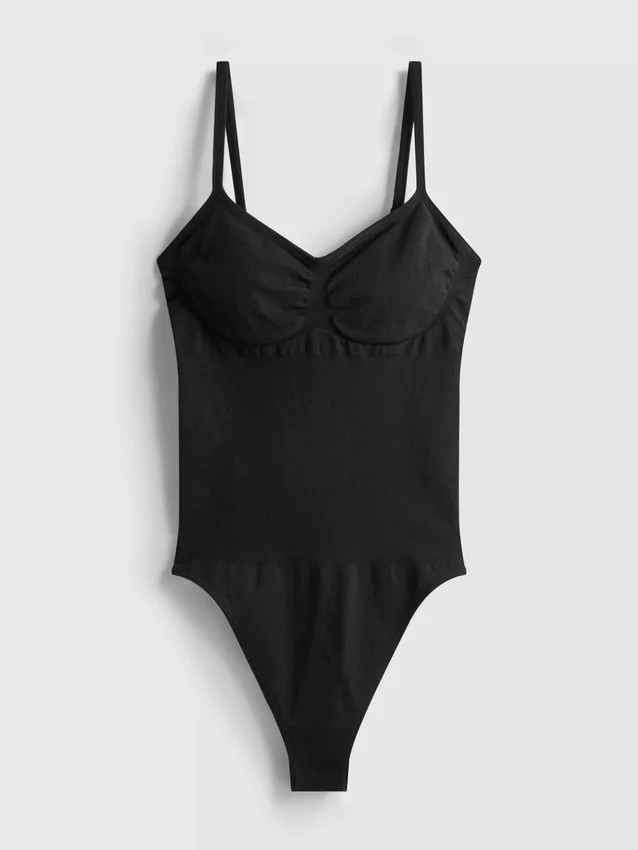 Seamless shapewear thong bodysuit