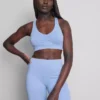 Seamless strappy active crop top